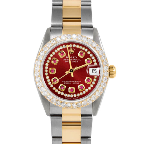 Rolex Datejust 31mm | 6827-TT-RED-STRR-2CT-OYS