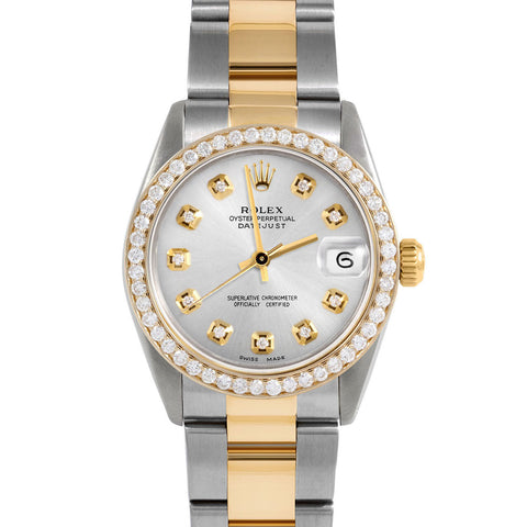 Rolex Datejust 31mm | 6827-TT-SLV-DIA-AM-BDS-OYS