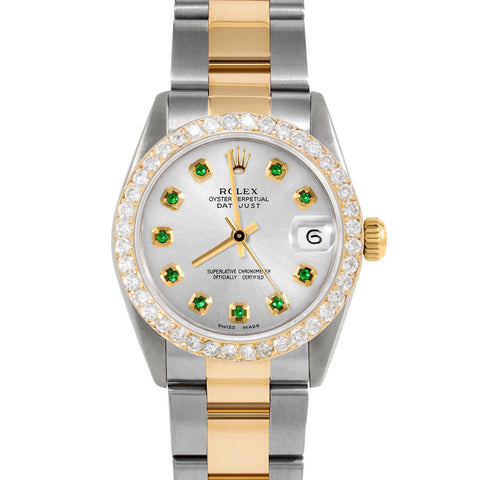 Rolex Datejust 31mm | 6827-TT-SLV-EMD-AM-2CT-OYS