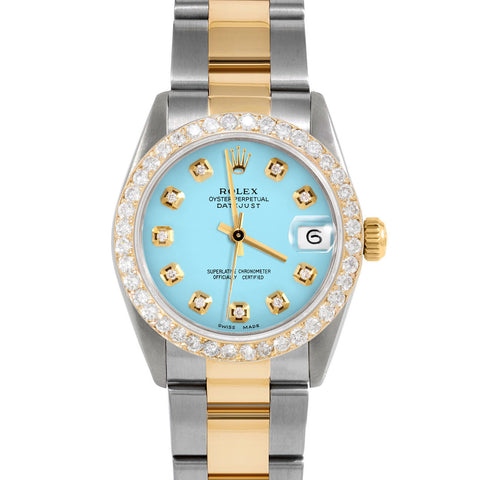 Rolex Datejust 31mm | 6827-TT-TRQ-DIA-AM-2CT-OYS