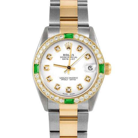 Rolex Datejust 31mm | 6827-TT-WHT-DIA-AM-4EMD-OYS