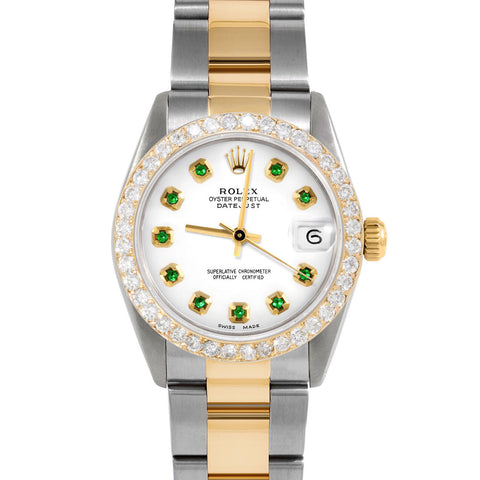 Rolex Datejust 31mm | 6827-TT-WHT-EMD-AM-2CT-OYS