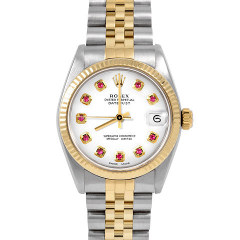 Rolex Datejust 31mm | 6827-TT-WHT-RBY-AM-FLT-JBL