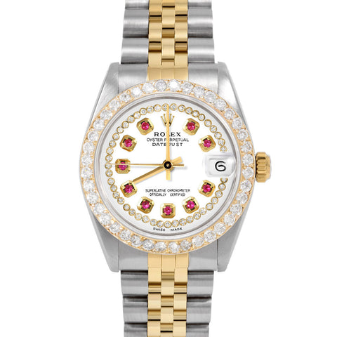 Rolex Datejust 31mm | 6827-TT-WHT-STRR-2CT-JBL