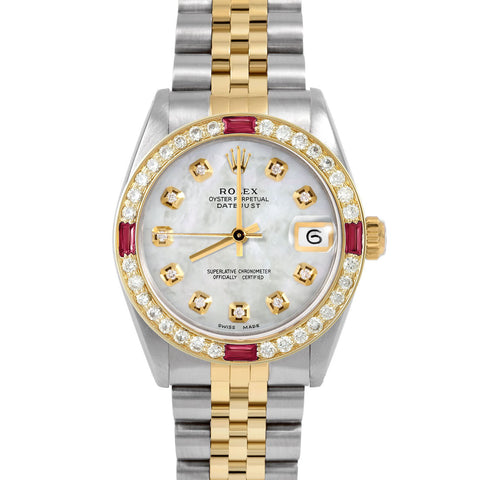 Rolex Datejust 31mm | 6827-TT-WMOP-DIA-AM-4RBY-JBL