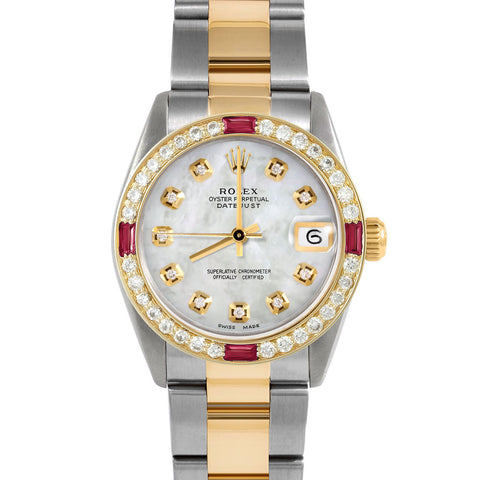 Rolex Datejust 31mm | 6827-TT-WMOP-DIA-AM-4RBY-OYS