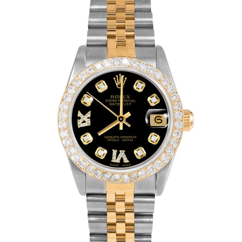 Rolex Datejust 31mm | 68273-BLK-8DR69-2CT-JBL