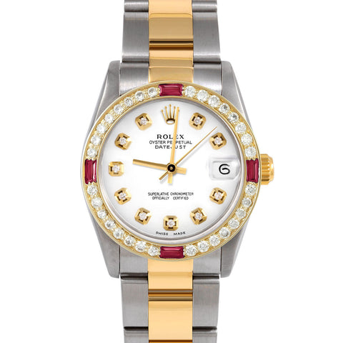 Rolex Datejust 31mm | 68273-WHT-DIA-AM-4RBY-OYS