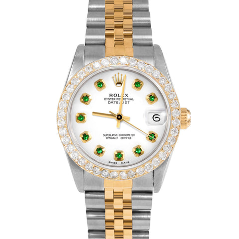 Rolex Datejust 31mm | 68273-WHT-EMD-AM-2CT-JBL