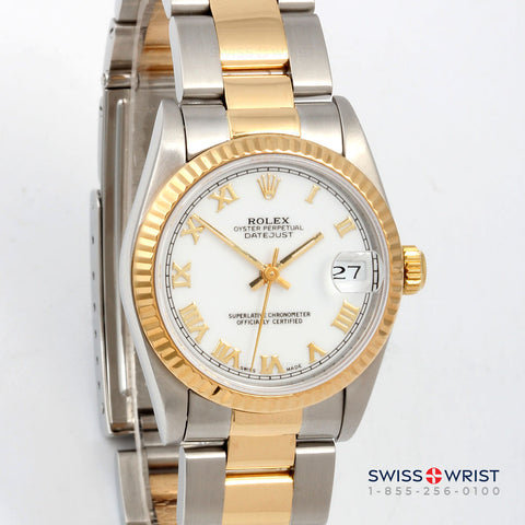 Rolex Datejust 31mm | 68273-WHT-ROM-FLT-OYS