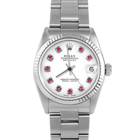 Rolex Datejust 31mm | 68274-WHT-RBY-AM-FLT-OYS