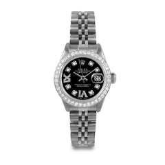 Rolex Datejust 26mm | 6917-SS-BLK-8DR69-2CT-JBL