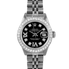 Rolex Datejust 26mm | 6917-SS-BLK-8DR69-2CT-JBL