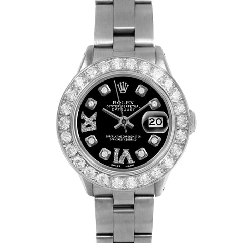 Rolex Datejust 26mm | 6917-SS-BLK-8DR69-2CT-OYS