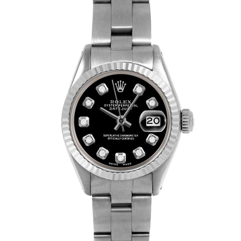 Rolex Datejust 26mm | 6917-SS-BLK-DIA-AM-FLT-OYS