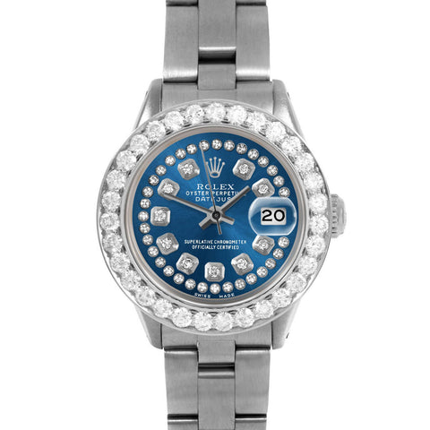 Rolex Datejust 26mm | 6917-SS-BLU-STRD-2CT-OYS