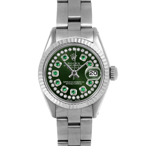 Rolex Datejust 26mm | 6917-SS-GRN-STRE-FLT-OYS