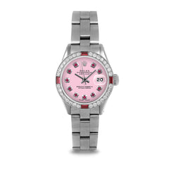 Rolex Datejust 26mm | 6917-SS-PNK-RBY-AM-4RBY-OYS