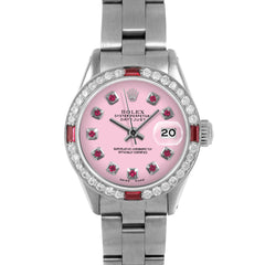 Rolex Datejust 26mm | 6917-SS-PNK-RBY-AM-4RBY-OYS