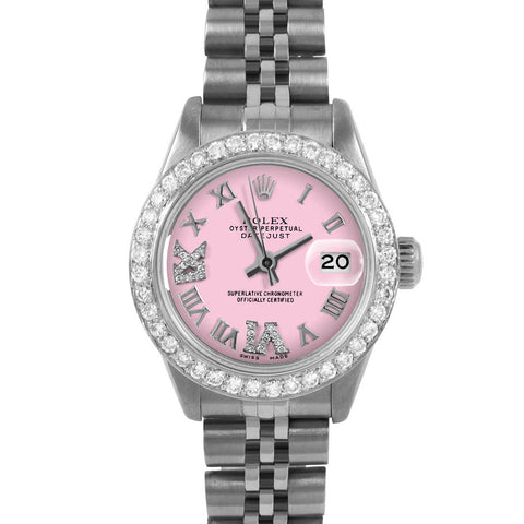 Rolex Datejust 26mm | 6917-SS-PNK-RDR69-BDS-JBL