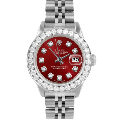 Rolex Datejust 26mm | 6917-SS-RED-DIA-AM-2CT-JBL