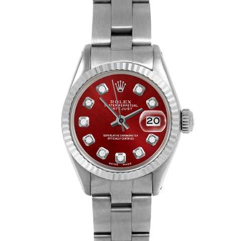 Rolex Datejust 26mm | 6917-SS-RED-DIA-AM-FLT-OYS