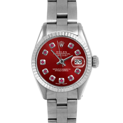 Rolex Datejust 26mm | 6917-SS-RED-RBY-AM-FLT-OYS