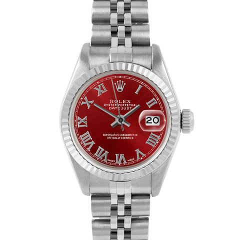 Rolex Datejust 26mm | 6917-SS-RED-ROM-FLT-JBL