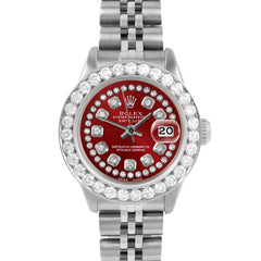Rolex Datejust 26mm | 6917-SS-RED-STRD-2CT-JBL