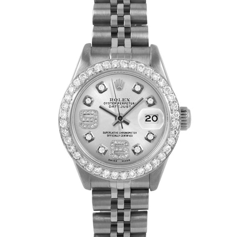 Rolex Datejust 26mm | 6917-SS-SLV-8DA69-BDS-JBL