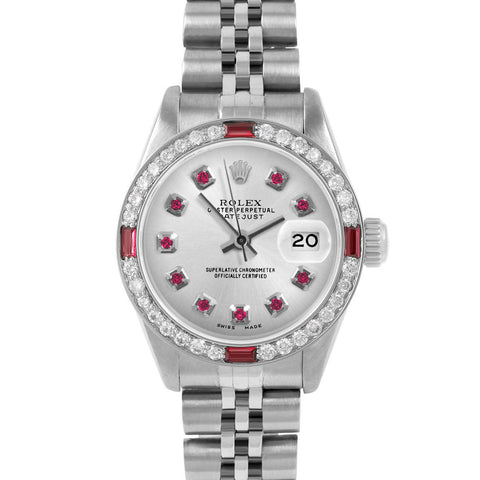 Rolex Datejust 26mm | 6917-SS-SLV-RBY-AM-4RBY-JBL