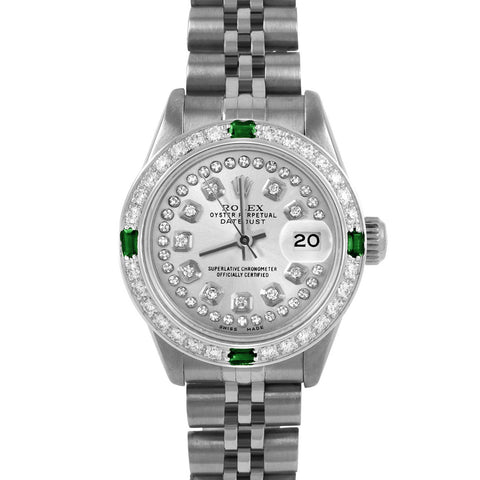 Rolex Datejust 26mm | 6917-SS-SLV-STRD-4EMD-JBL