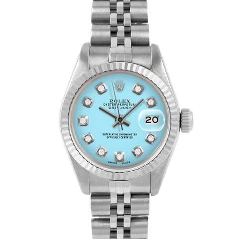 Rolex Datejust 26mm | 6917-SS-TRQ-DIA-AM-FLT-JBL