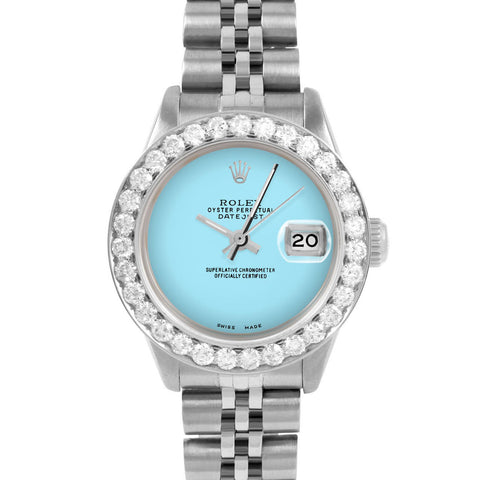 Rolex Datejust 26mm | 6917-SS-TRQ-NOHM-2CT-JBL
