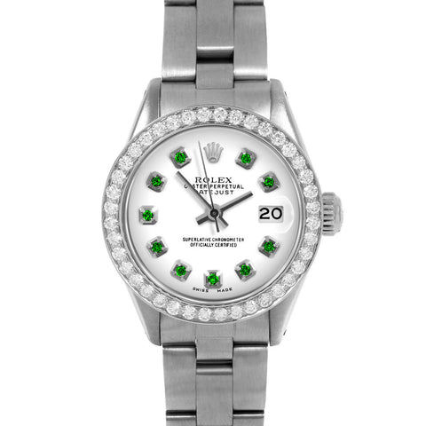 Rolex Datejust 26mm | 6917-SS-WHT-EMD-AM-BDS-OYS