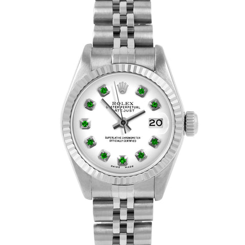 Rolex Datejust 26mm | 6917-SS-WHT-EMD-AM-FLT-JBL