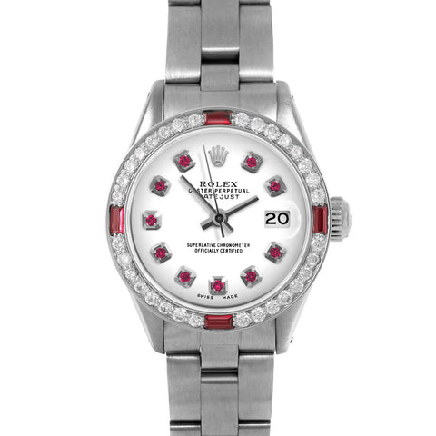 Rolex Datejust 26mm | 6917-SS-WHT-RBY-AM-4RBY-OYS