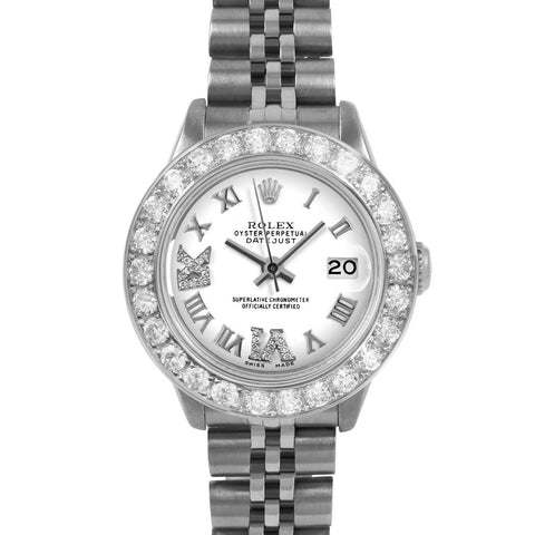 Rolex Datejust 26mm | 6917-SS-WHT-RDR69-2CT-JBL