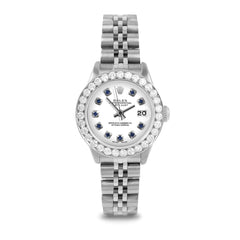 Rolex Datejust 26mm | 6917-SS-WHT-SPH-AM-2CT-JBL