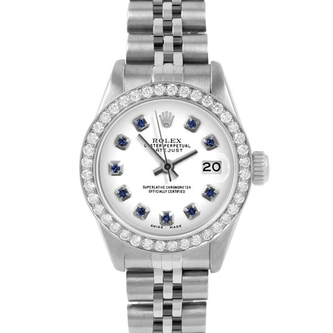 Rolex Datejust 26mm | 6917-SS-WHT-SPH-AM-BDS-JBL