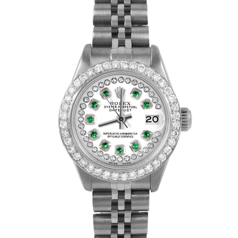 Rolex Datejust 26mm | 6917-SS-WHT-STRE-BDS-JBL