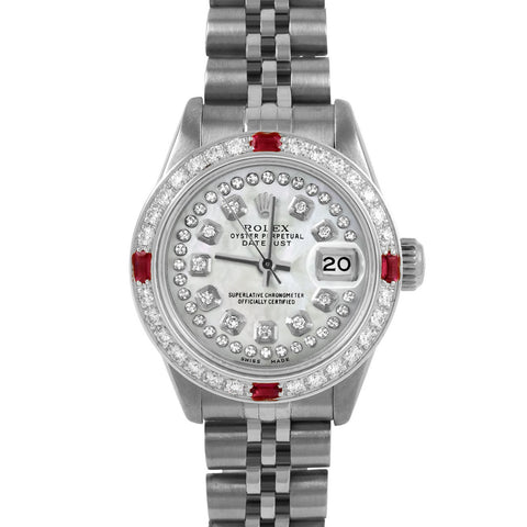 Rolex Datejust 26mm | 6917-SS-WMOP-STRD-4RBY-JBL