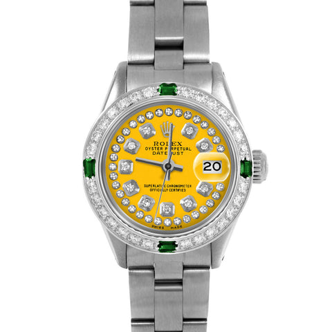 Rolex Datejust 26mm | 6917-SS-YLW-STRD-4EMD-OYS