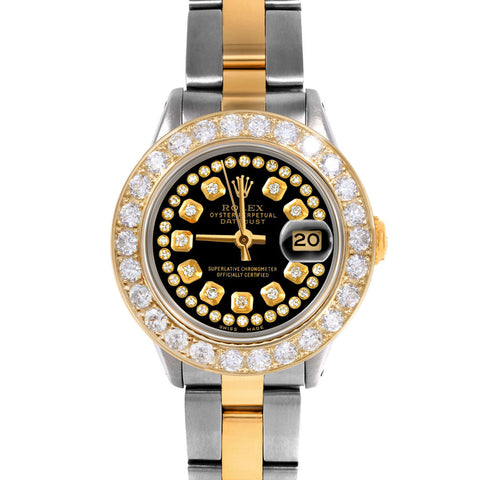 Rolex Datejust 26mm | 6917-TT-BLK-STRD-2CT-OYS