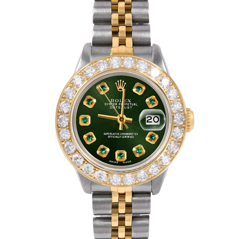 Rolex Datejust 26mm | 6917-TT-GRN-EMD-AM-2CT-JBL