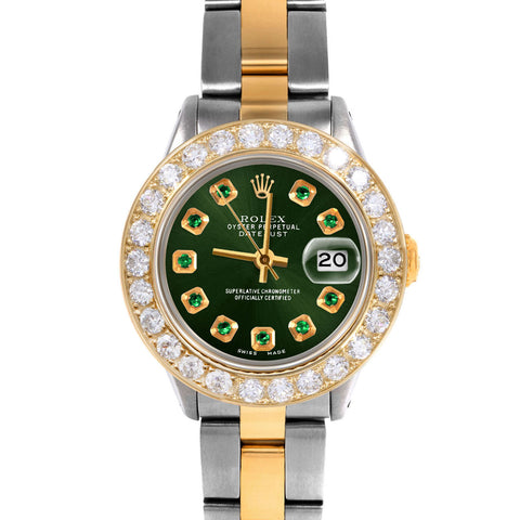 Rolex Datejust 26mm | 6917-TT-GRN-EMD-AM-2CT-OYS