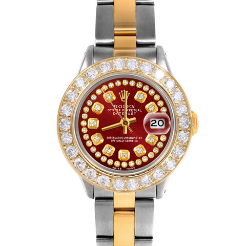 Rolex Datejust 26mm | 6917-TT-RED-STRD-2CT-OYS