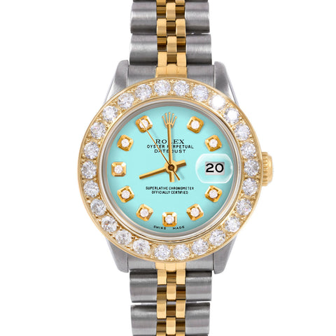 Rolex Datejust 26mm | 6917-TT-TRQ-DIA-AM-2CT-JBL