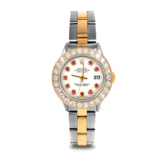 Rolex Datejust 26mm | 6917-TT-WHT-RBY-AM-2CT-OYS