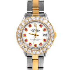 Rolex Datejust 26mm | 6917-TT-WHT-RBY-AM-2CT-OYS